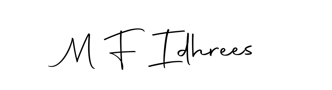 Here are the top 10 professional signature styles for the name M F Idhrees. These are the best autograph styles you can use for your name. M F Idhrees signature style 10 images and pictures png