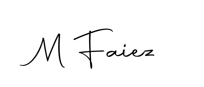 You can use this online signature creator to create a handwritten signature for the name M Faiez. This is the best online autograph maker. M Faiez signature style 10 images and pictures png