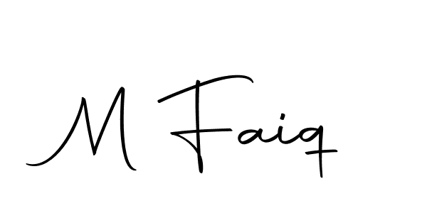 How to make M Faiq name signature. Use Autography-DOLnW style for creating short signs online. This is the latest handwritten sign. M Faiq signature style 10 images and pictures png