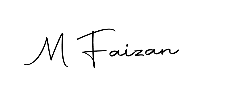 Use a signature maker to create a handwritten signature online. With this signature software, you can design (Autography-DOLnW) your own signature for name M Faizan. M Faizan signature style 10 images and pictures png