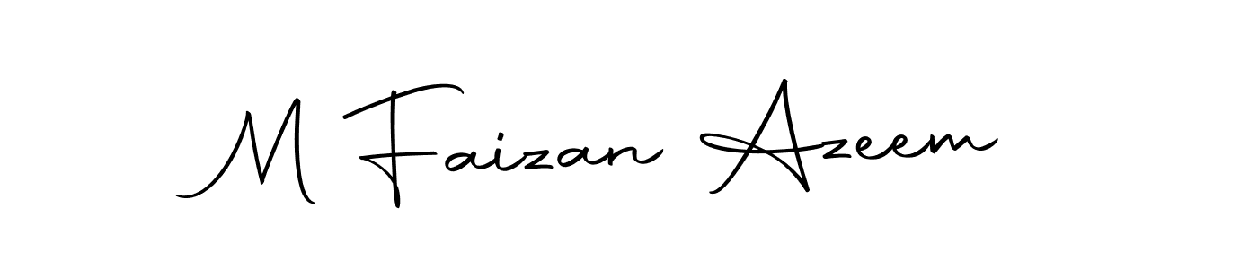 Make a beautiful signature design for name M Faizan Azeem. Use this online signature maker to create a handwritten signature for free. M Faizan Azeem signature style 10 images and pictures png