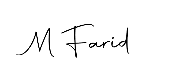 Make a beautiful signature design for name M Farid. With this signature (Autography-DOLnW) style, you can create a handwritten signature for free. M Farid signature style 10 images and pictures png