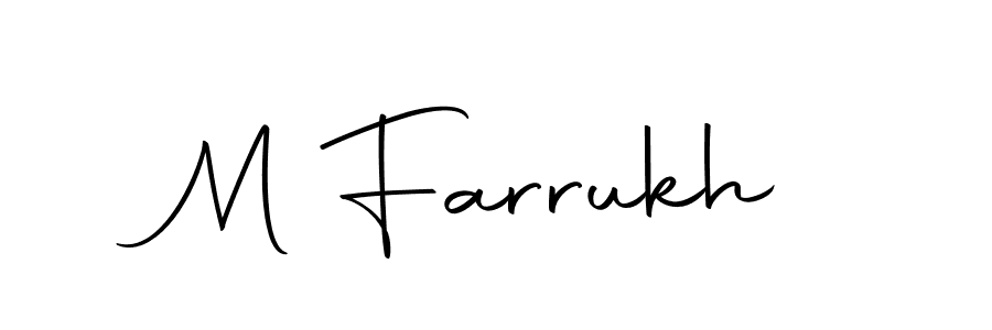 The best way (Autography-DOLnW) to make a short signature is to pick only two or three words in your name. The name M Farrukh include a total of six letters. For converting this name. M Farrukh signature style 10 images and pictures png