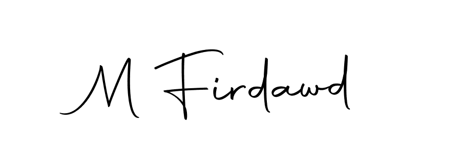 It looks lik you need a new signature style for name M Firdawd. Design unique handwritten (Autography-DOLnW) signature with our free signature maker in just a few clicks. M Firdawd signature style 10 images and pictures png