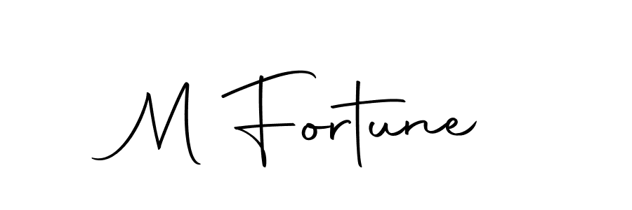 Create a beautiful signature design for name M Fortune. With this signature (Autography-DOLnW) fonts, you can make a handwritten signature for free. M Fortune signature style 10 images and pictures png