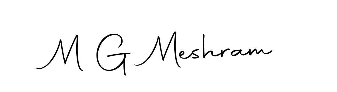 Create a beautiful signature design for name M G Meshram. With this signature (Autography-DOLnW) fonts, you can make a handwritten signature for free. M G Meshram signature style 10 images and pictures png