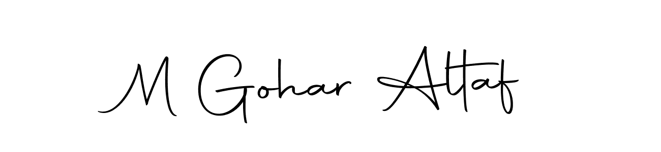 How to make M Gohar Altaf name signature. Use Autography-DOLnW style for creating short signs online. This is the latest handwritten sign. M Gohar Altaf signature style 10 images and pictures png