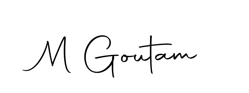 Make a beautiful signature design for name M Goutam. With this signature (Autography-DOLnW) style, you can create a handwritten signature for free. M Goutam signature style 10 images and pictures png