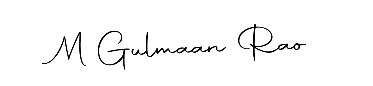 Create a beautiful signature design for name M Gulmaan Rao. With this signature (Autography-DOLnW) fonts, you can make a handwritten signature for free. M Gulmaan Rao signature style 10 images and pictures png