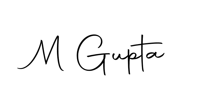 Make a beautiful signature design for name M Gupta. With this signature (Autography-DOLnW) style, you can create a handwritten signature for free. M Gupta signature style 10 images and pictures png