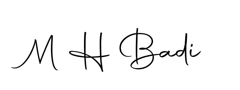 if you are searching for the best signature style for your name M H Badi. so please give up your signature search. here we have designed multiple signature styles  using Autography-DOLnW. M H Badi signature style 10 images and pictures png
