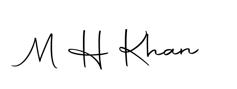 Make a beautiful signature design for name M H Khan. Use this online signature maker to create a handwritten signature for free. M H Khan signature style 10 images and pictures png