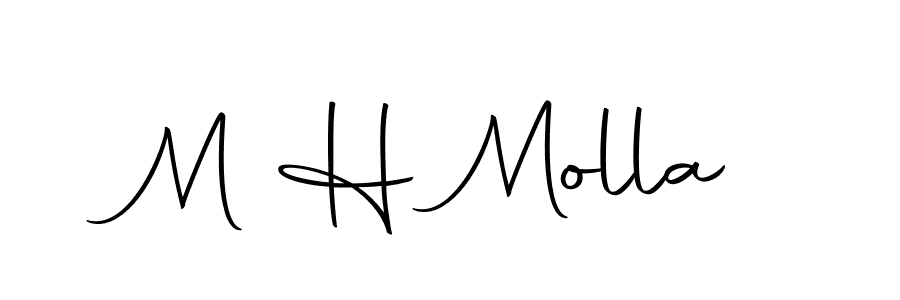 You should practise on your own different ways (Autography-DOLnW) to write your name (M H Molla) in signature. don't let someone else do it for you. M H Molla signature style 10 images and pictures png