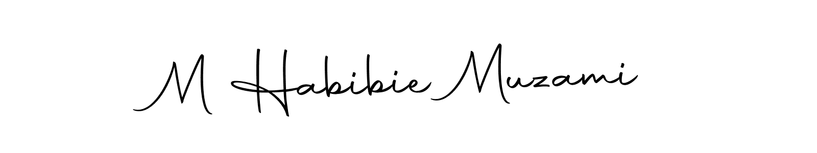M Habibie Muzami stylish signature style. Best Handwritten Sign (Autography-DOLnW) for my name. Handwritten Signature Collection Ideas for my name M Habibie Muzami. M Habibie Muzami signature style 10 images and pictures png