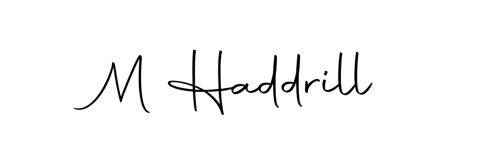 Design your own signature with our free online signature maker. With this signature software, you can create a handwritten (Autography-DOLnW) signature for name M Haddrill. M Haddrill signature style 10 images and pictures png