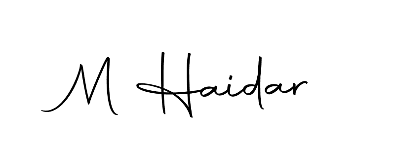 if you are searching for the best signature style for your name M Haidar. so please give up your signature search. here we have designed multiple signature styles  using Autography-DOLnW. M Haidar signature style 10 images and pictures png