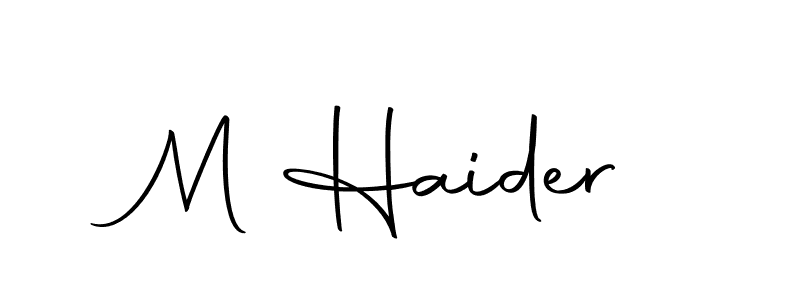 How to make M Haider signature? Autography-DOLnW is a professional autograph style. Create handwritten signature for M Haider name. M Haider signature style 10 images and pictures png