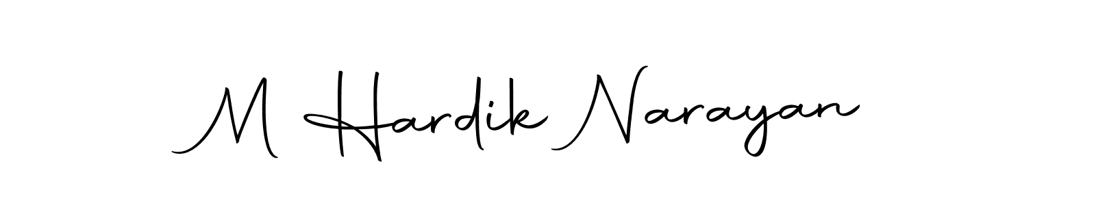 M Hardik Narayan stylish signature style. Best Handwritten Sign (Autography-DOLnW) for my name. Handwritten Signature Collection Ideas for my name M Hardik Narayan. M Hardik Narayan signature style 10 images and pictures png