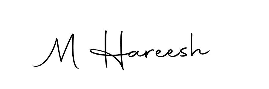 Create a beautiful signature design for name M Hareesh. With this signature (Autography-DOLnW) fonts, you can make a handwritten signature for free. M Hareesh signature style 10 images and pictures png