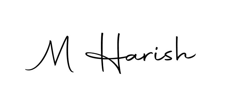 Create a beautiful signature design for name M Harish. With this signature (Autography-DOLnW) fonts, you can make a handwritten signature for free. M Harish signature style 10 images and pictures png