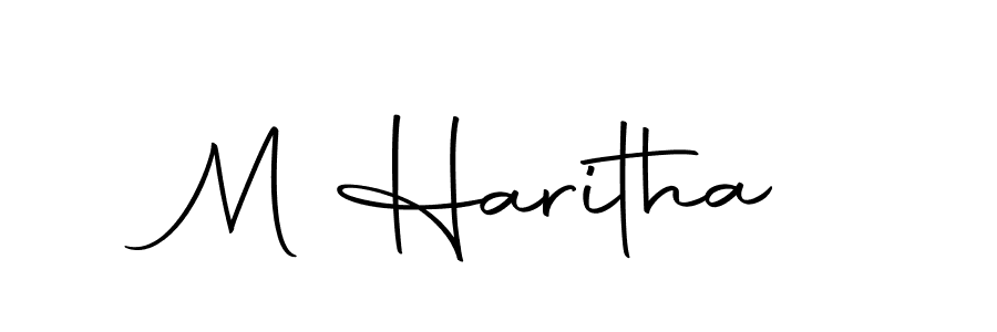 Use a signature maker to create a handwritten signature online. With this signature software, you can design (Autography-DOLnW) your own signature for name M Haritha. M Haritha signature style 10 images and pictures png