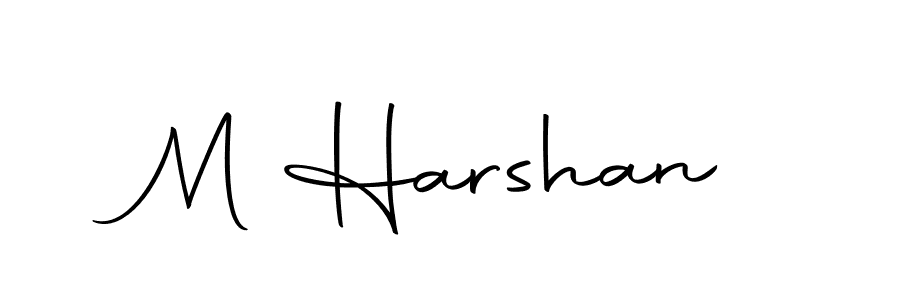 You can use this online signature creator to create a handwritten signature for the name M Harshan. This is the best online autograph maker. M Harshan signature style 10 images and pictures png