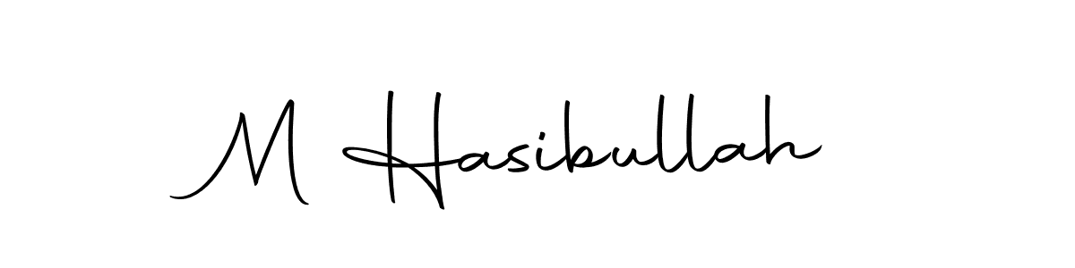 Design your own signature with our free online signature maker. With this signature software, you can create a handwritten (Autography-DOLnW) signature for name M Hasibullah. M Hasibullah signature style 10 images and pictures png