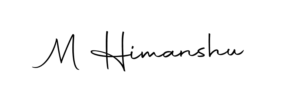 Use a signature maker to create a handwritten signature online. With this signature software, you can design (Autography-DOLnW) your own signature for name M Himanshu. M Himanshu signature style 10 images and pictures png
