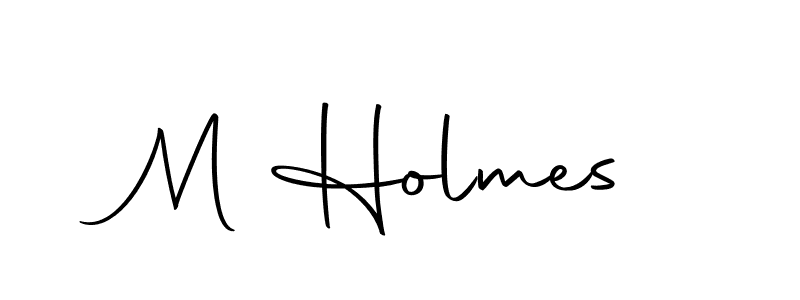 Use a signature maker to create a handwritten signature online. With this signature software, you can design (Autography-DOLnW) your own signature for name M Holmes. M Holmes signature style 10 images and pictures png