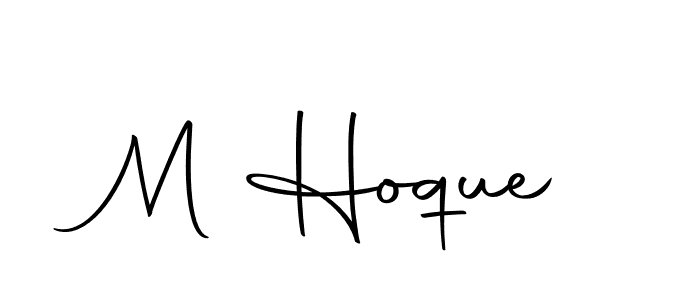 Create a beautiful signature design for name M Hoque. With this signature (Autography-DOLnW) fonts, you can make a handwritten signature for free. M Hoque signature style 10 images and pictures png