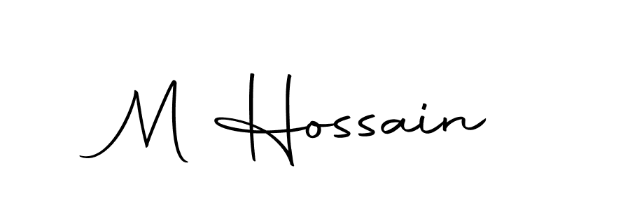 Use a signature maker to create a handwritten signature online. With this signature software, you can design (Autography-DOLnW) your own signature for name M Hossain. M Hossain signature style 10 images and pictures png