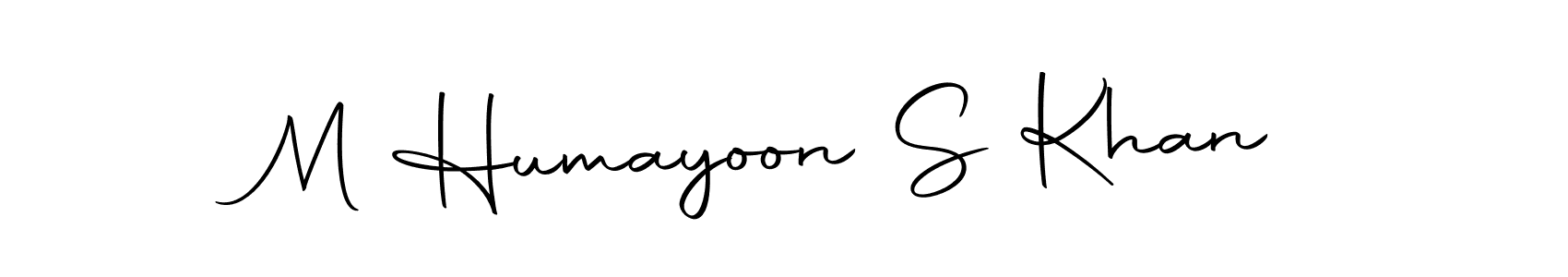 Make a beautiful signature design for name M Humayoon S Khan. With this signature (Autography-DOLnW) style, you can create a handwritten signature for free. M Humayoon S Khan signature style 10 images and pictures png