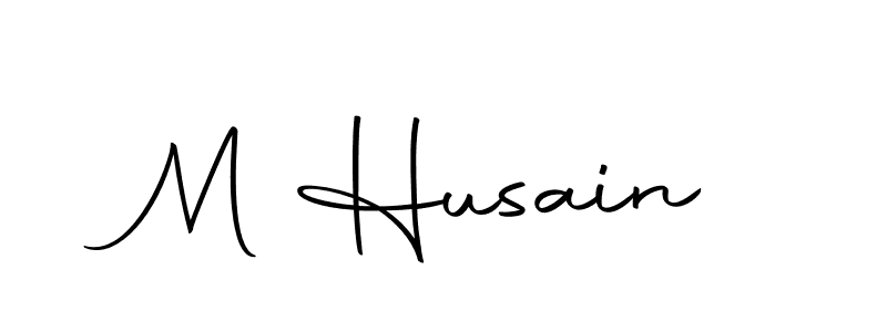 Create a beautiful signature design for name M Husain. With this signature (Autography-DOLnW) fonts, you can make a handwritten signature for free. M Husain signature style 10 images and pictures png