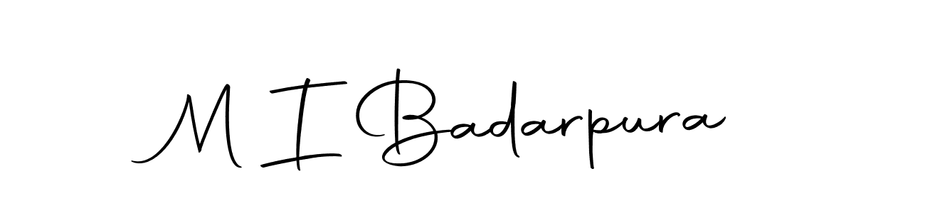 You can use this online signature creator to create a handwritten signature for the name M I Badarpura. This is the best online autograph maker. M I Badarpura signature style 10 images and pictures png