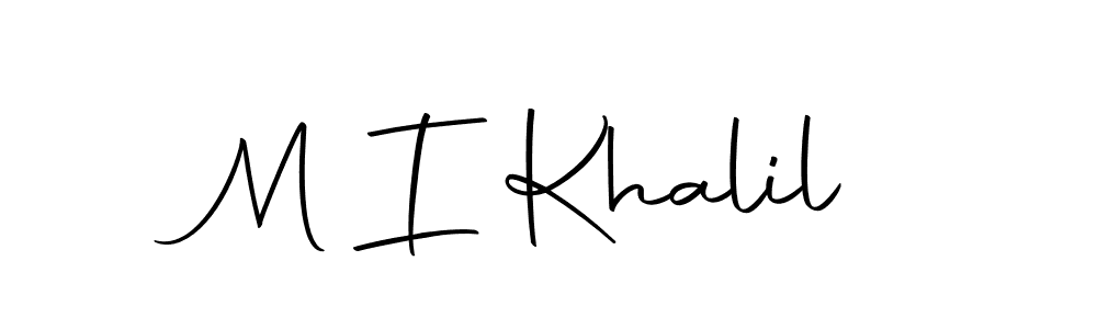 Use a signature maker to create a handwritten signature online. With this signature software, you can design (Autography-DOLnW) your own signature for name M I Khalil. M I Khalil signature style 10 images and pictures png