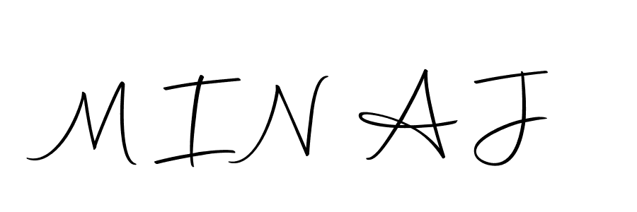 This is the best signature style for the M I N A J name. Also you like these signature font (Autography-DOLnW). Mix name signature. M I N A J signature style 10 images and pictures png
