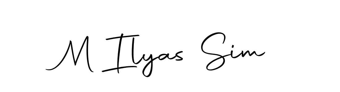This is the best signature style for the M Ilyas Sim name. Also you like these signature font (Autography-DOLnW). Mix name signature. M Ilyas Sim signature style 10 images and pictures png