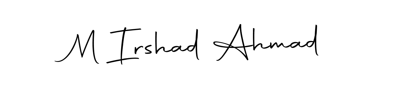 This is the best signature style for the M Irshad Ahmad name. Also you like these signature font (Autography-DOLnW). Mix name signature. M Irshad Ahmad signature style 10 images and pictures png