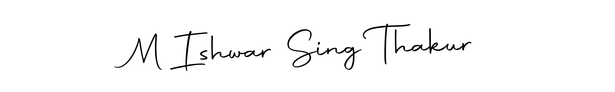 How to make M Ishwar Sing Thakur name signature. Use Autography-DOLnW style for creating short signs online. This is the latest handwritten sign. M Ishwar Sing Thakur signature style 10 images and pictures png