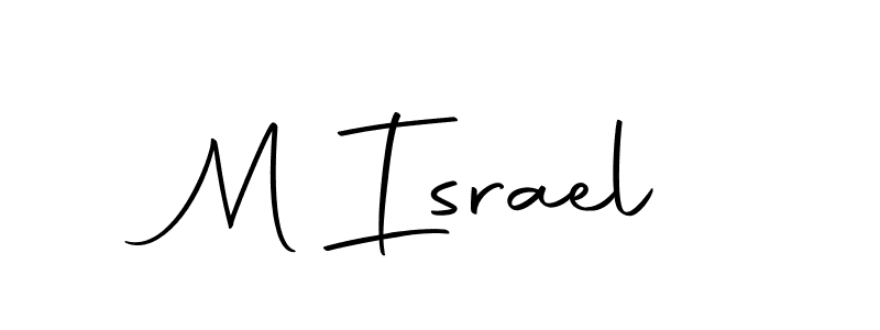 You should practise on your own different ways (Autography-DOLnW) to write your name (M Israel) in signature. don't let someone else do it for you. M Israel signature style 10 images and pictures png