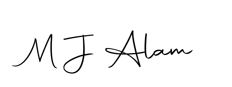 Create a beautiful signature design for name M J Alam. With this signature (Autography-DOLnW) fonts, you can make a handwritten signature for free. M J Alam signature style 10 images and pictures png
