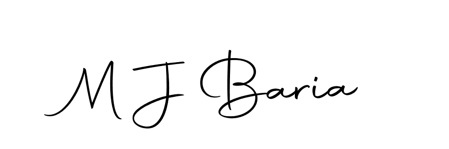 M J Baria stylish signature style. Best Handwritten Sign (Autography-DOLnW) for my name. Handwritten Signature Collection Ideas for my name M J Baria. M J Baria signature style 10 images and pictures png