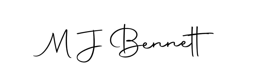 Make a beautiful signature design for name M J Bennett. With this signature (Autography-DOLnW) style, you can create a handwritten signature for free. M J Bennett signature style 10 images and pictures png