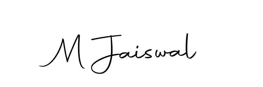 Design your own signature with our free online signature maker. With this signature software, you can create a handwritten (Autography-DOLnW) signature for name M Jaiswal. M Jaiswal signature style 10 images and pictures png