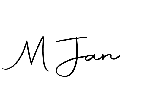 Design your own signature with our free online signature maker. With this signature software, you can create a handwritten (Autography-DOLnW) signature for name M Jan. M Jan signature style 10 images and pictures png