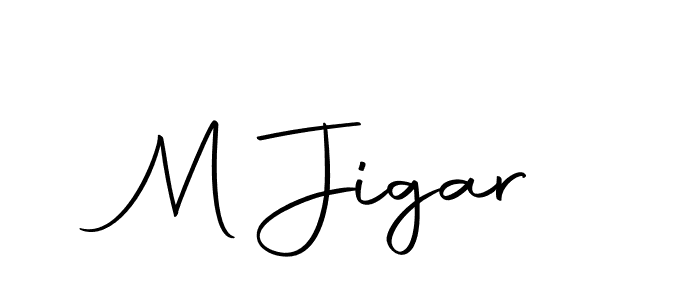 Make a beautiful signature design for name M Jigar. With this signature (Autography-DOLnW) style, you can create a handwritten signature for free. M Jigar signature style 10 images and pictures png