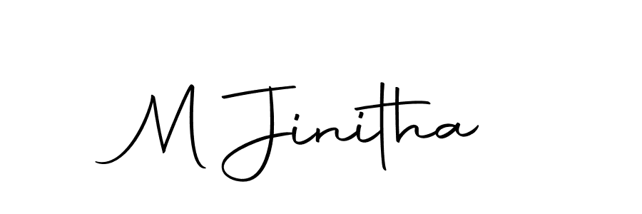 You can use this online signature creator to create a handwritten signature for the name M Jinitha. This is the best online autograph maker. M Jinitha signature style 10 images and pictures png