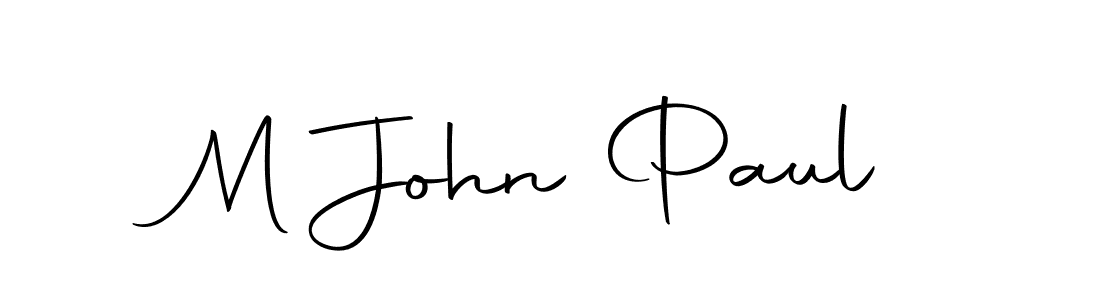 Make a beautiful signature design for name M John Paul. With this signature (Autography-DOLnW) style, you can create a handwritten signature for free. M John Paul signature style 10 images and pictures png