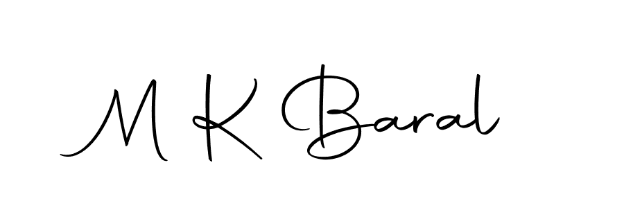 Make a beautiful signature design for name M K Baral. With this signature (Autography-DOLnW) style, you can create a handwritten signature for free. M K Baral signature style 10 images and pictures png