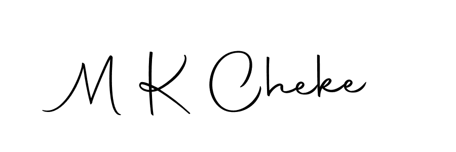 You should practise on your own different ways (Autography-DOLnW) to write your name (M K Cheke) in signature. don't let someone else do it for you. M K Cheke signature style 10 images and pictures png